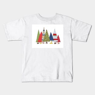 Decorated Christmas trees Kids T-Shirt